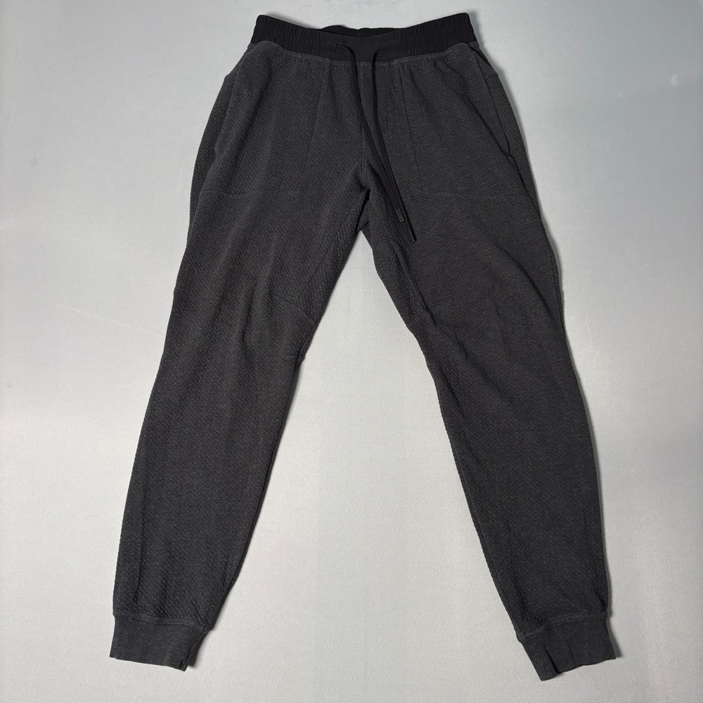 Lululemon At Ease Jogger Textured Grey Mens Tapered Sweatpants 28x27.5